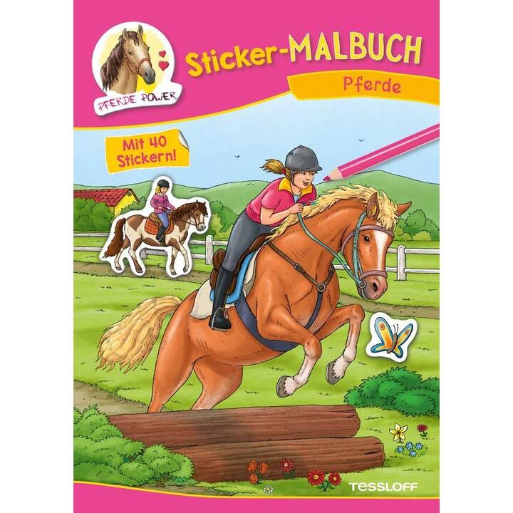 Sticker-Malbuch Pferde