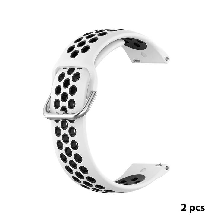 EG Bracelet (Samsung Galaxy Galaxy Watch4 Classic 42 mm, Noir, Blanc)