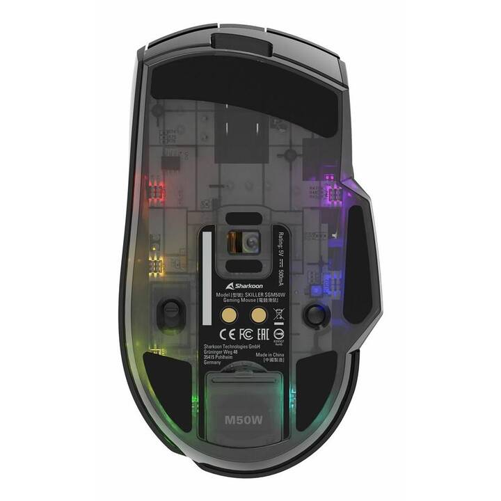 SHARKOON Skiller SGM50W Mouse (Cavo e senza fili, Gaming)
