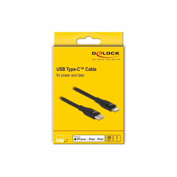 DELOCK 86638 Câble USB (USB C, Lightning, 2 m)