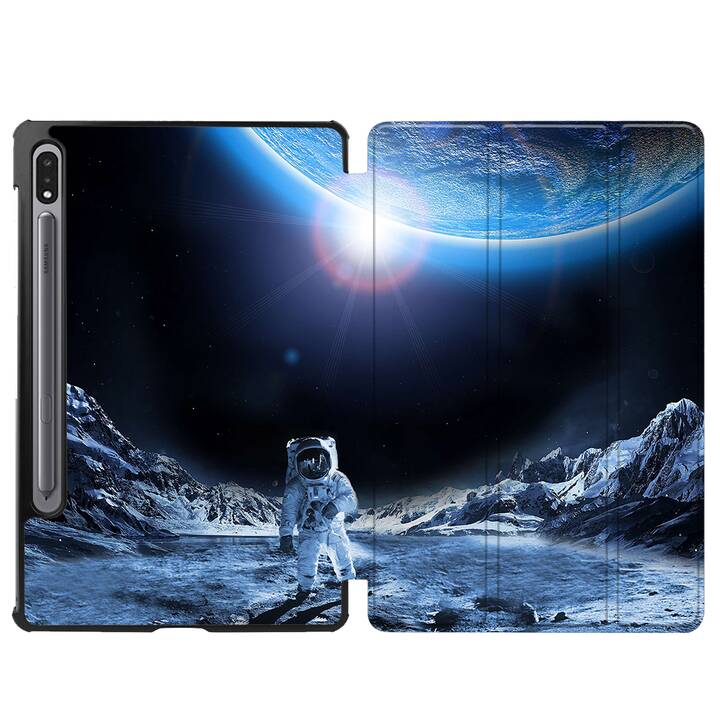 EG coque pour Samsung Galaxy Tab S8+ 12.4" (2022) - bleu - astronaute