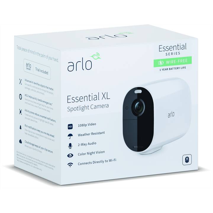 ARLO Netzwerkkamera Essential XL (2 MP, Box, USB Typ-A)