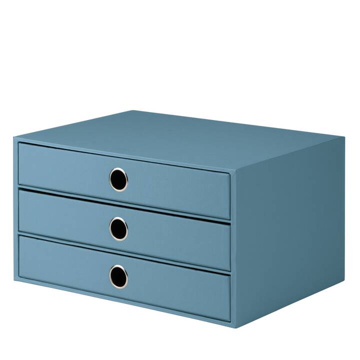 RÖSSLER PAPIER Büroschubladenbox S.O.H.O. (A4, 34.3 cm  x 18.5 cm  x 18.5 cm, Blau)