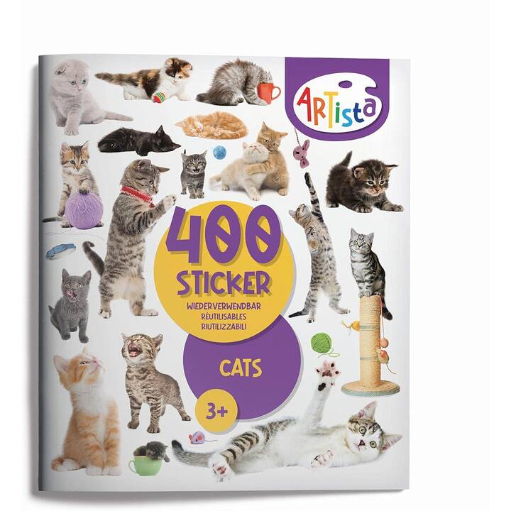 CARLETTO Livres autocollants (Chat, 400 pièce)