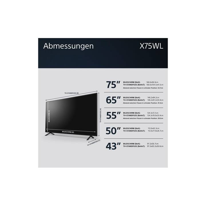 SONY BRAVIA 55X75WL Smart TV (55", LCD, Ultra HD - 4K)