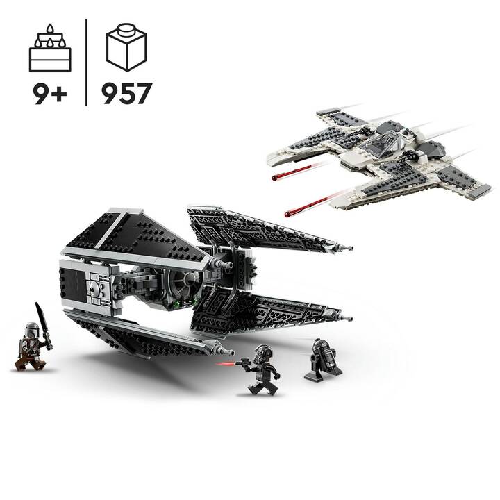 LEGO Star Wars Le chasseur Fang Mandalorien contre le TIE Interceptor (75348)