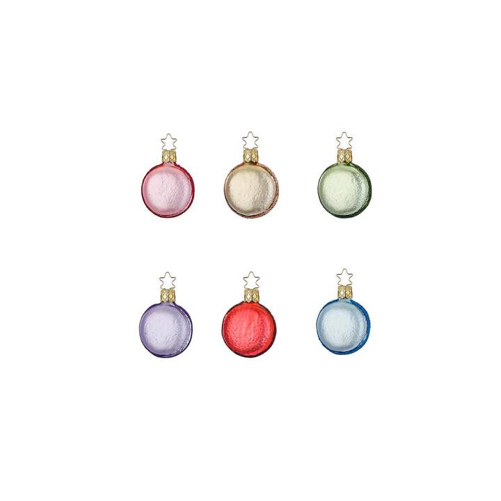 INGE GLAS MANUFAKTUR Pallina di Natale Macarons (6 pezzo, Multicolore)