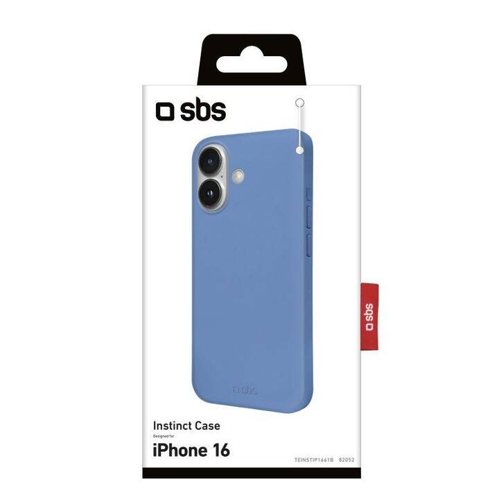 SBS Backcover Instinct (iPhone 16, Blu)