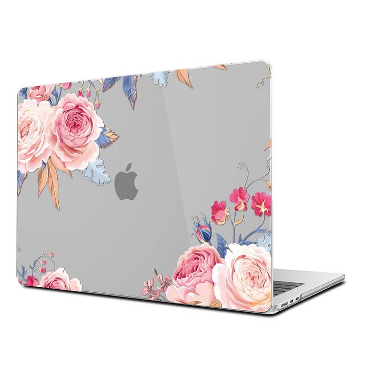 EG Hardcase (MacBook Air 13" M2 2022, Blumen, Rosa)