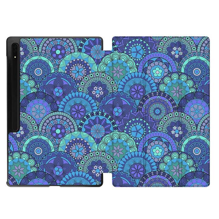 EG Housse (11", Galaxy Tab S9, Mandala, Bleu)