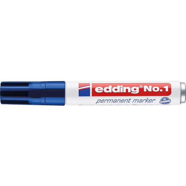 EDDING Marqueur permanent No. 1 (Bleu, 1 pièce)