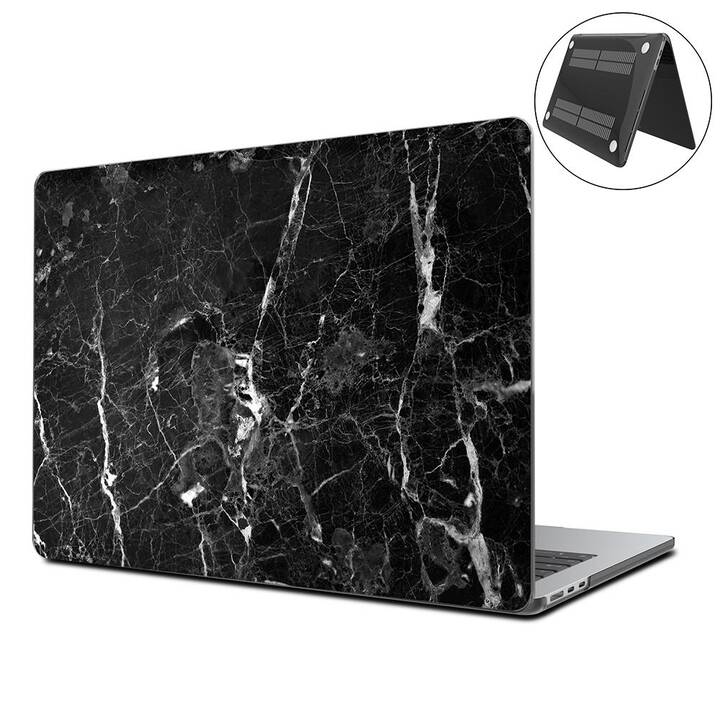 EG Coque rigide (MacBook Air 13" M3 2024, Marbre, Noir)