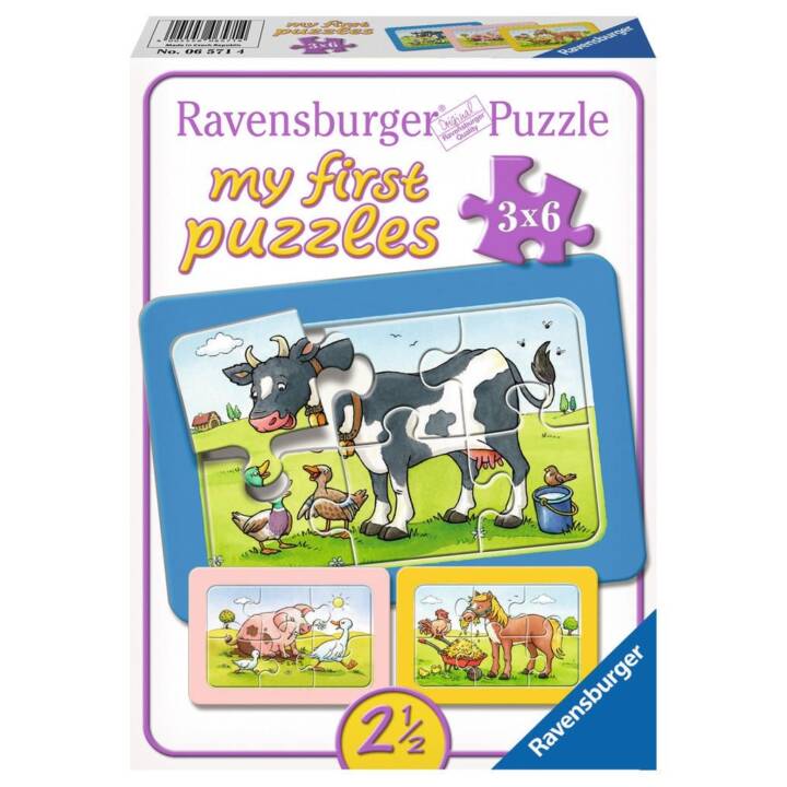 RAVENSBURGER Animali Puzzle (2 x 6 x)