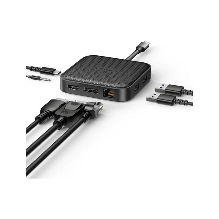 HYPER Dockingstation (DisplayPort, HDMI, USB Typ-C, RJ-45 (LAN), 2 x USB 3.1 Typ-A)