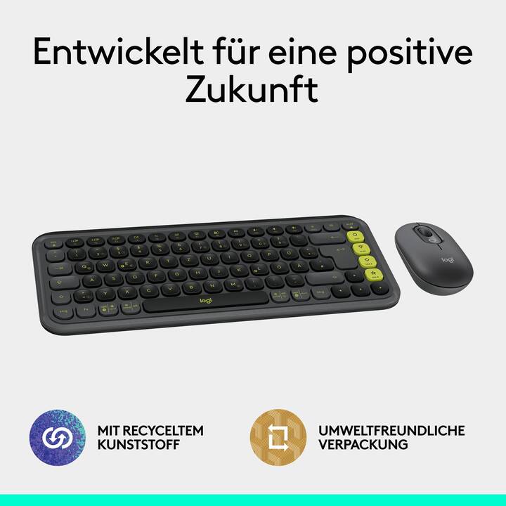 LOGITECH Pop Icon Combo (Bluetooth, Schweiz, Kabellos)