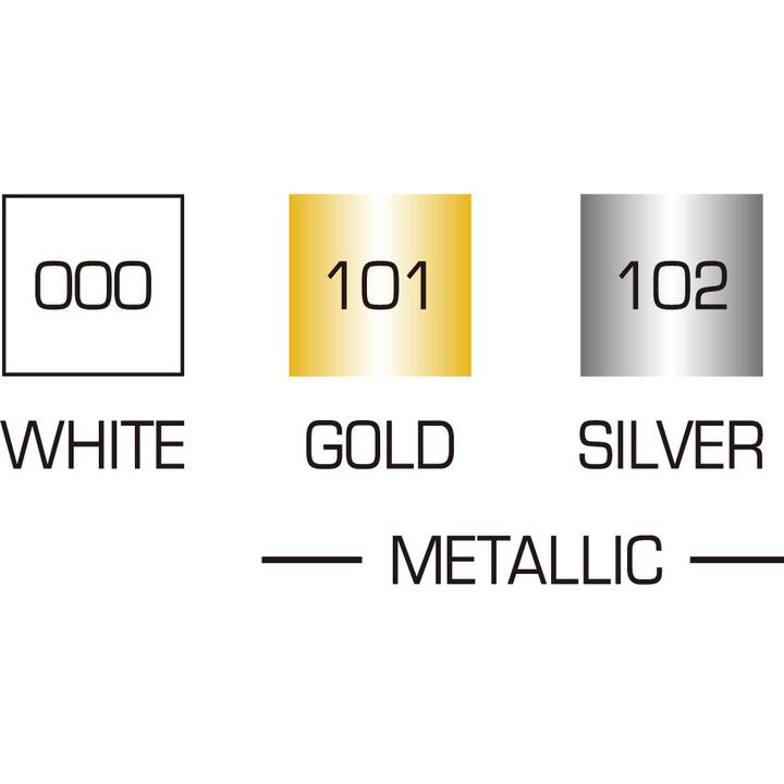 ZIG MEMORY SYSTEMS Kreidemarker (Gold, Silber, 3 Stück)