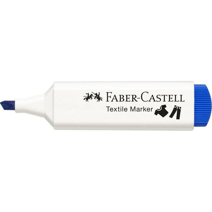 FABER-CASTELL Textilmarker 159523 (Blau, 1 Stück)