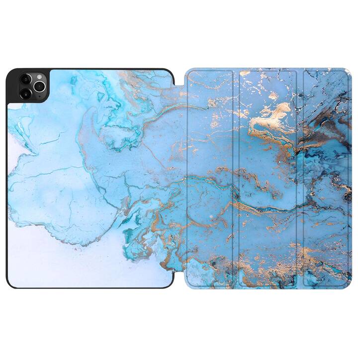 EG Hülle für Apple iPad Pro 11 (2021) 3. Generation - blau - marmor