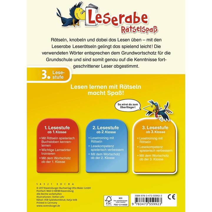 Leserabe: Leserätsel zum Lesenlernen (3. Lesestufe)