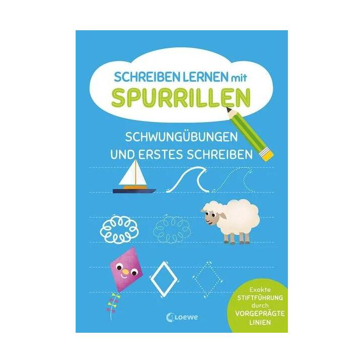 Schreiben lernen mit Spurrillen - Schwungübungen und erstes Schreiben