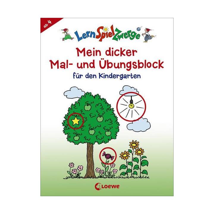 LernSpielZwerge - Mein dicker Mal- und Übungsblock für den Kindergarten