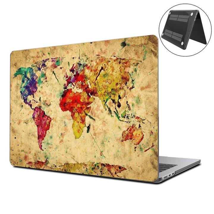 EG Hardcase (MacBook Air 13" M3 2024, Landkarte, Braun)