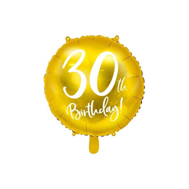 PARTYDECO Ballon en feuille 30th Birthday (45 cm, 1 pièce)