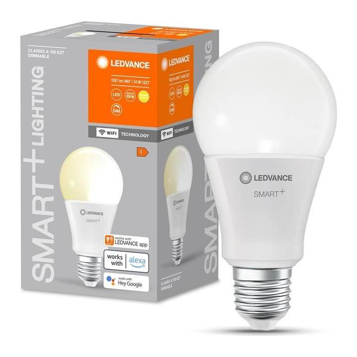 LEDVANCE Lampadina LED Smart+ WiFi Classic (E27, WLAN, 14 W)