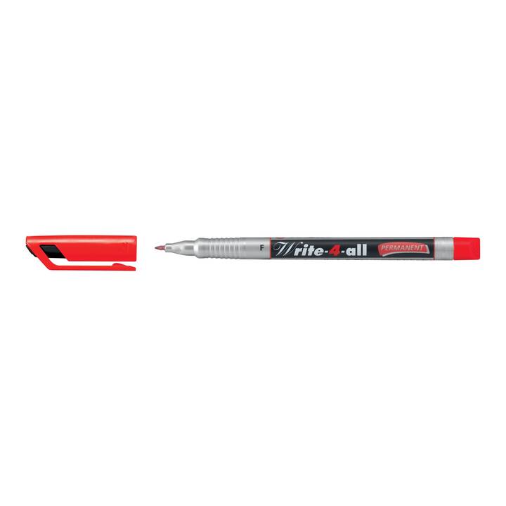 STABILO Marqueur permanent Write-4-all (Rouge, 1 pièce)