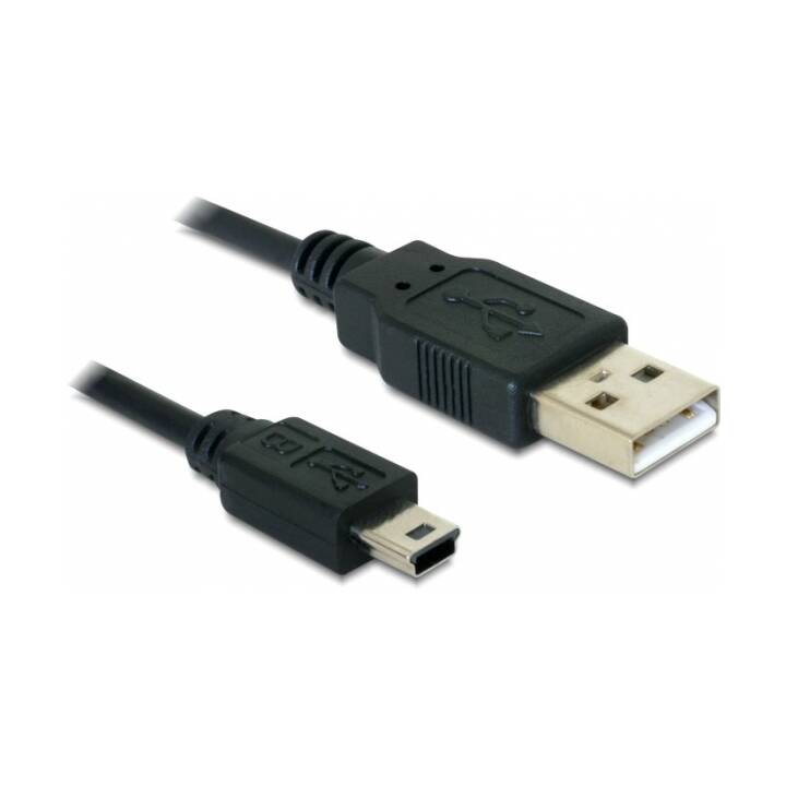 DELOCK Câble USB (Fiche Mini USB 2.0 de type B, Fiche USB 2.0 de type A, 1 m)