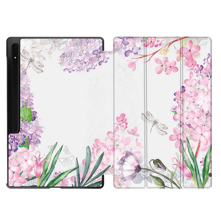 EG Housse (11", Galaxy Tab S9, Fleurs, Rose)