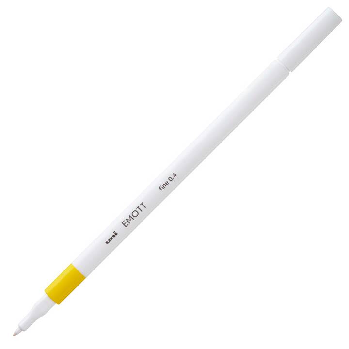 UNI-BALL Emott Penna a fibra (Giallo, 1 pezzo)