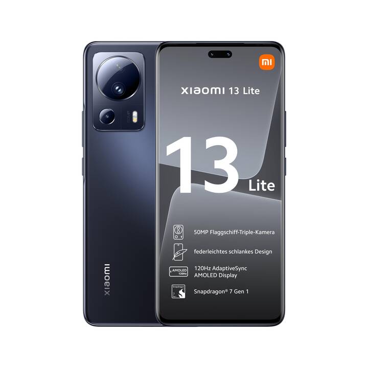 XIAOMI 13 Lite (5G, 128 GB, 6.55", 50 MP, Schwarz)