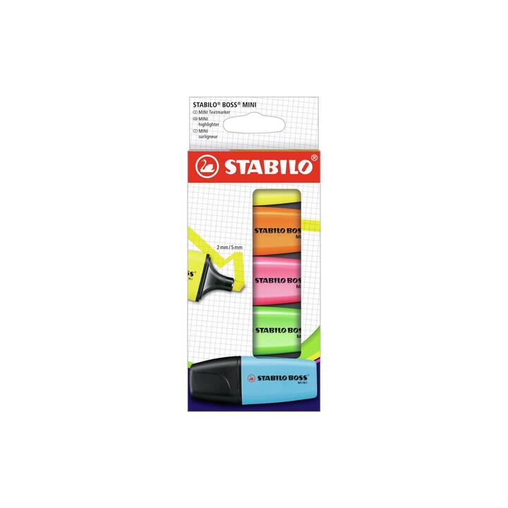 STABILO Textmarker MINIpop (Mehrfarbig, 5 Stück)
