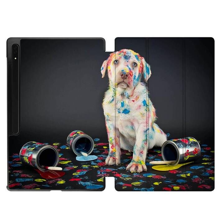 EG Housse (11", Galaxy Tab S9, Chiens, Noir)