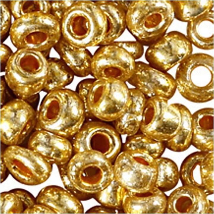 CREATIV COMPANY Perlen (25 g, Glas, Gold)