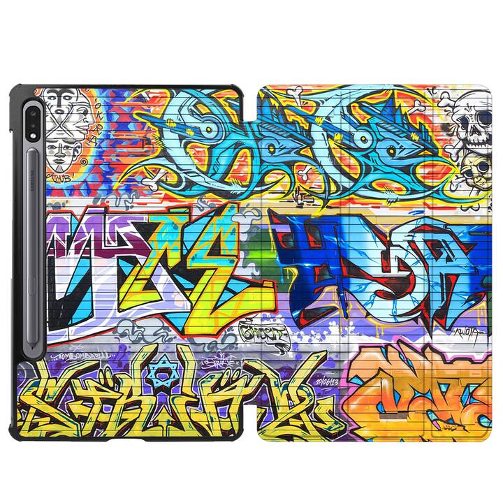 EG coque pour Samsung Galaxy Tab S8+ 12.4" (2022) - Multicolore - graffiti