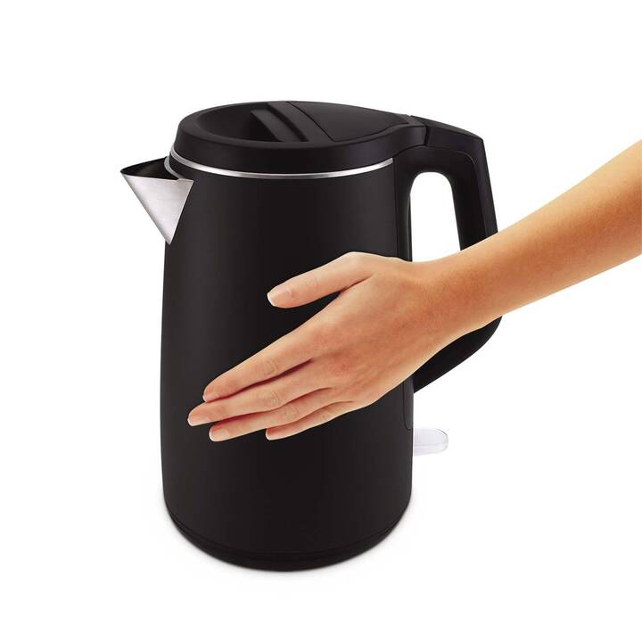 TEFAL Safe to touch (1.5 l, Kunststoff, Edelstahl, Schwarz)