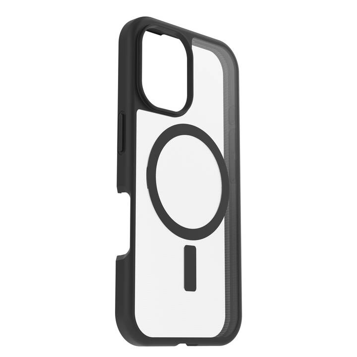 OTTERBOX Backcover MagSafe React Series (iPhone 16, Transparent, Schwarz)