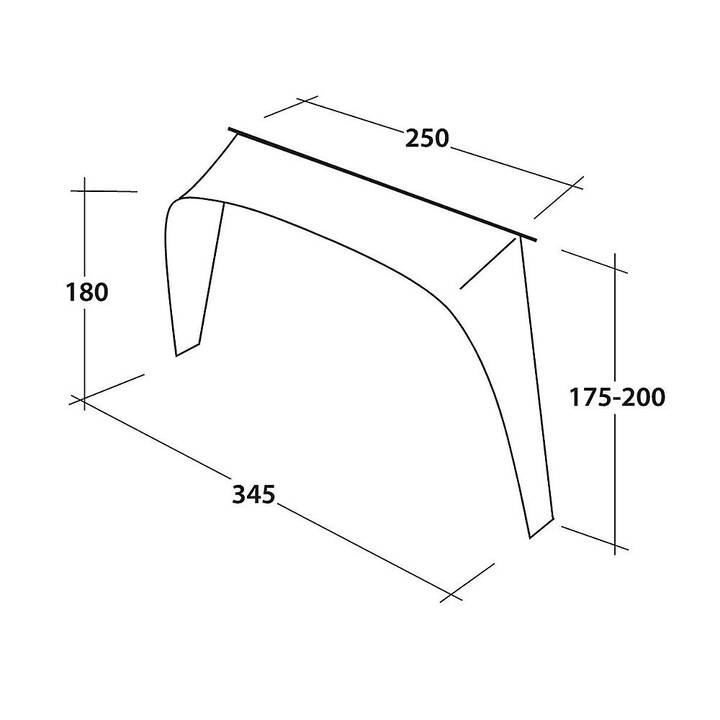 OUTWELL Lounge Vehicle Connector L (Auvent, Gris, Noir)