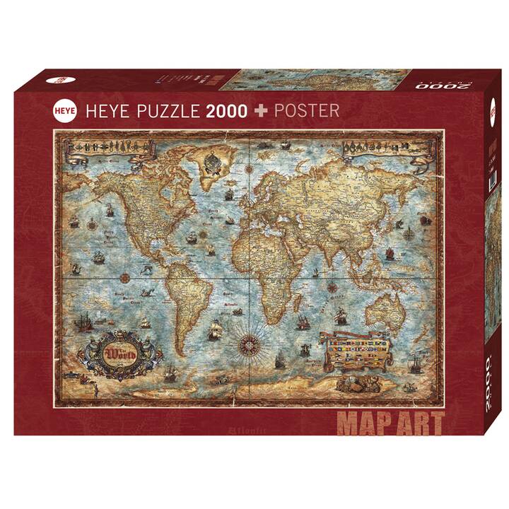 CARLETTO Carte géografique Puzzle (2000 x)