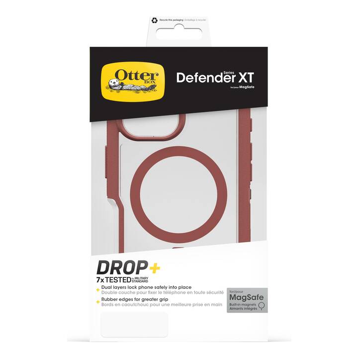 OTTERBOX Backcover MagSafe Defender Series XT (iPhone 16, Transparente, Rosso)