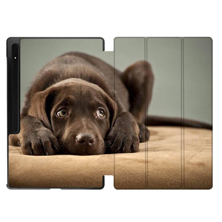 EG Housse (11", Galaxy Tab S9, Chiens, Brun)