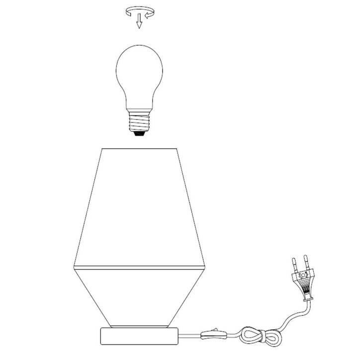 STEINHAUER Lampe de table Ancilla 2557ZW (Gris, Noir, Transparent)