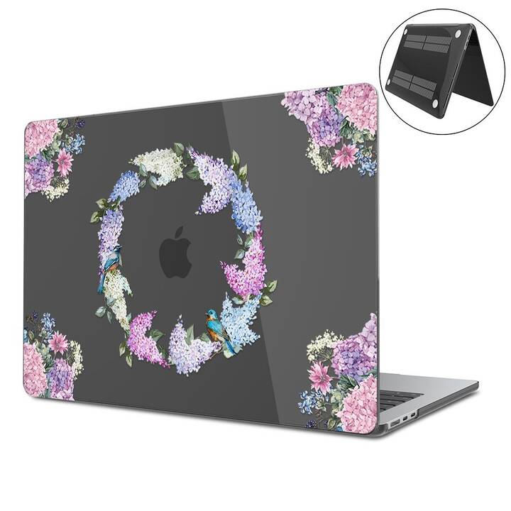 EG Hardcase (MacBook Air 13" M2 2022, Fiore, Transparente, Nero)