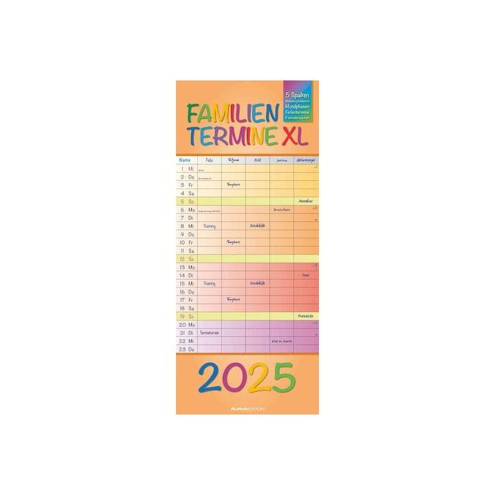 ALPHA EDITIONS Calendario famiglia XL (2025)