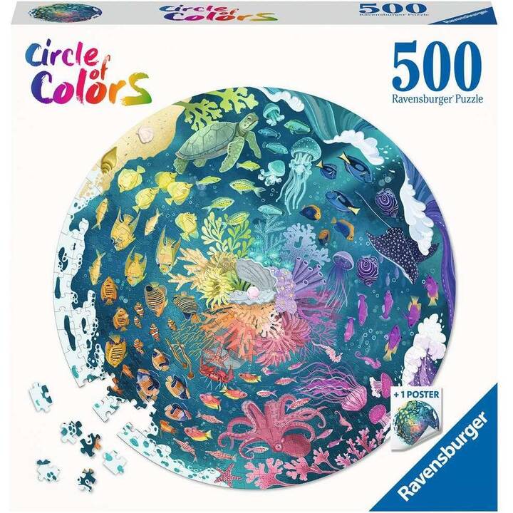 RAVENSBURGER Circle of Colors - Ocean & Submarine Puzzle (500 x)
