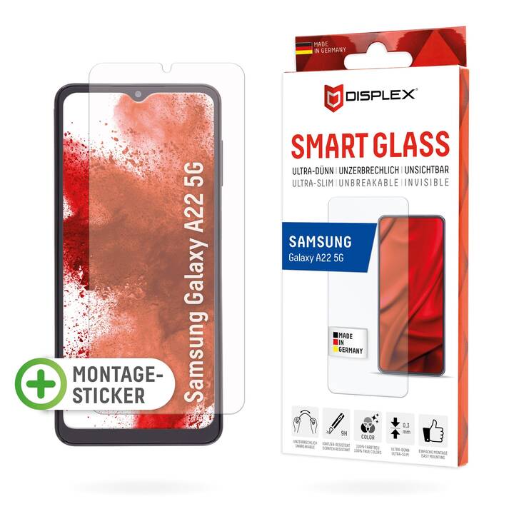 DISPLEX Film de protection d'écran Smart Glass (Galaxy A22 5G, 1 pièce)