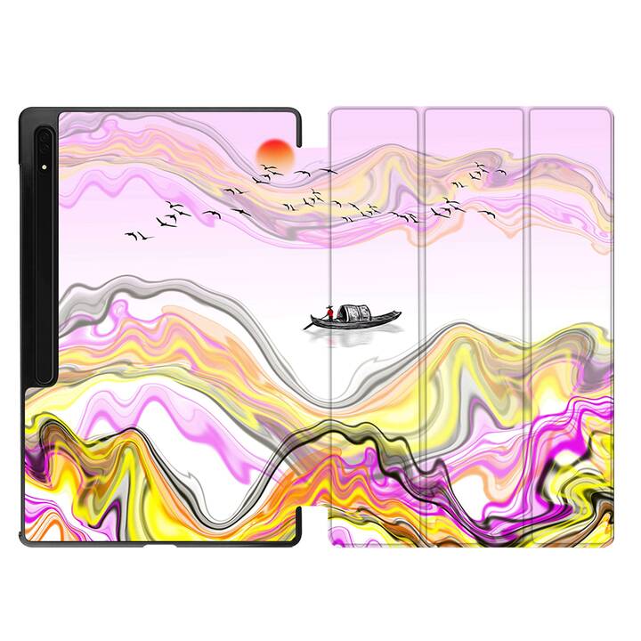 EG Hülle für Samsung Galaxy Tab S8 Ultra 14.6" (2022) - Rosa - Malerei