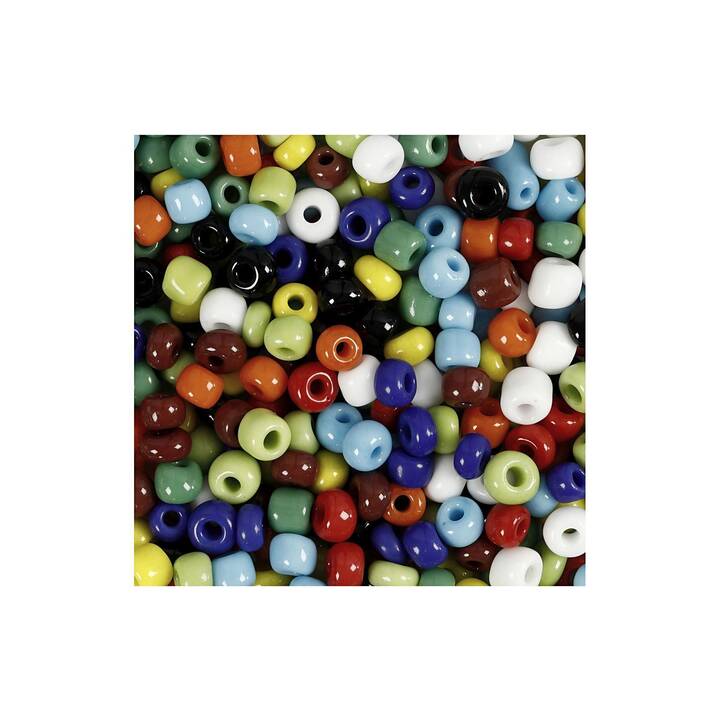 CREATIV COMPANY Perlen (130 g, Glas, Mehrfarbig)